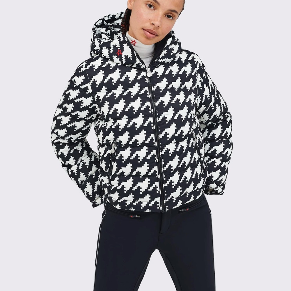Houndstooth Polar Flare Down Jacket